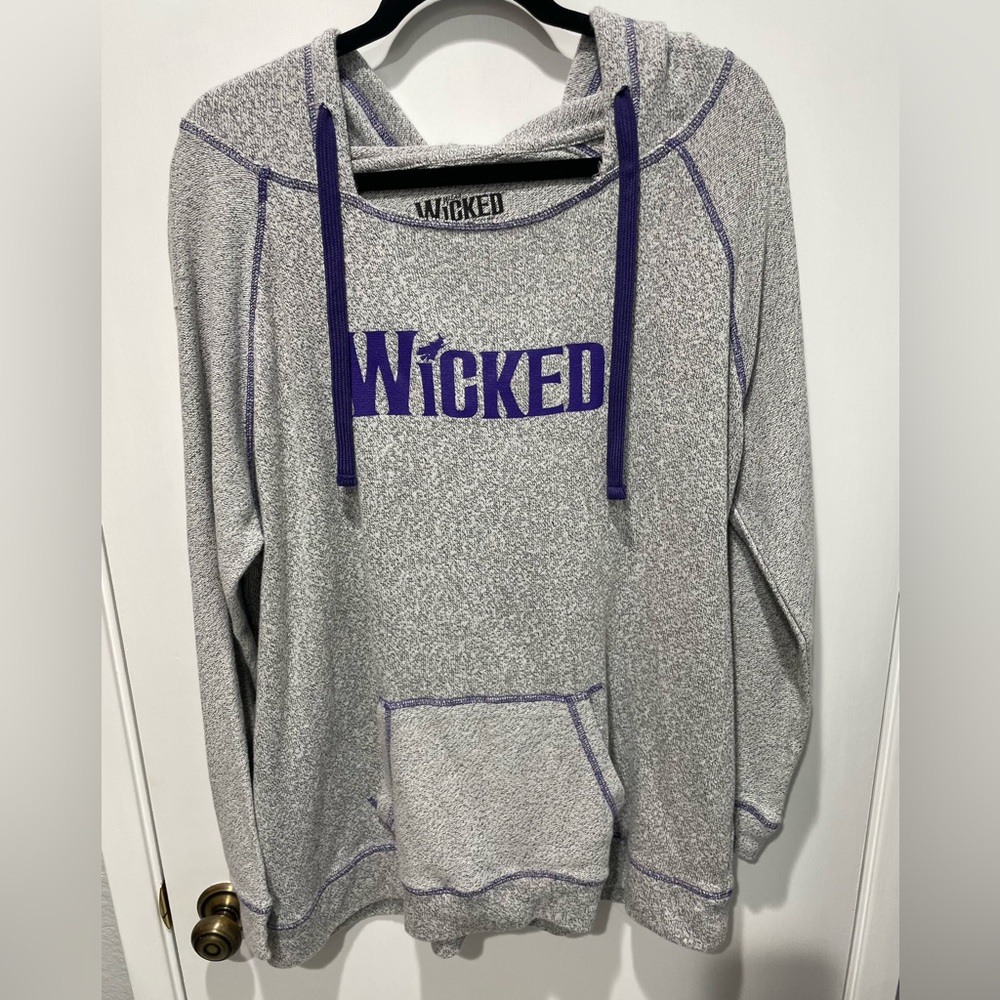 Wicked Musical Gray Women's Hoodie Size XXL